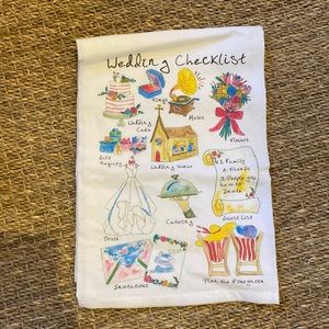 Cute wedding guest towel
